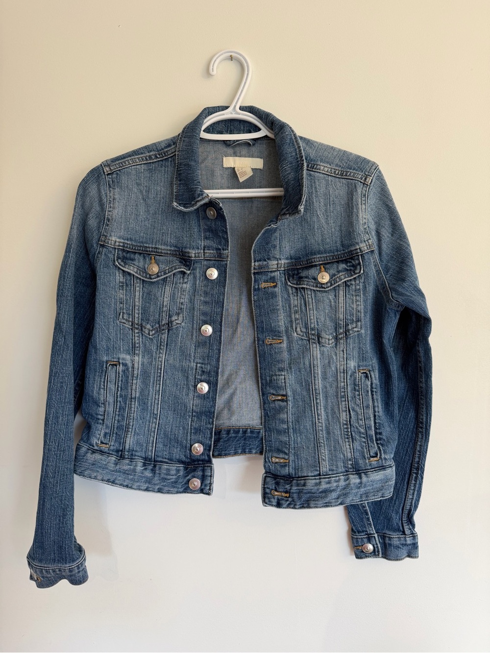 H&M Classic Blue Denim Jacket | Medium Wash Jean Jacket Size 10